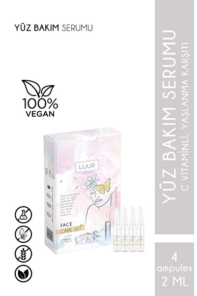 LUUR COSMETICS & MORE Yüz Bakım Serum Seti Yoğun Hyaluronik Asit Yaşlanma Kar...