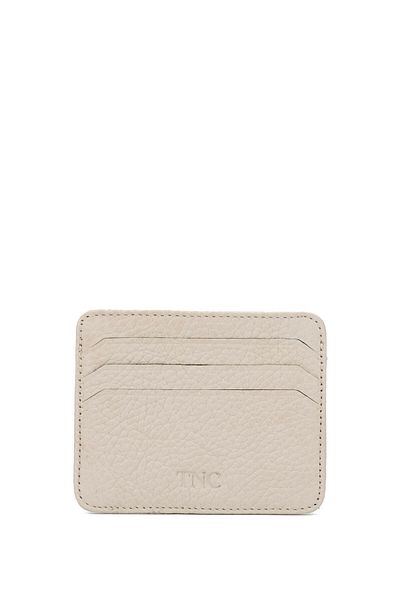 Tamer Tanca Unisex Genuine Leather White Card Holder