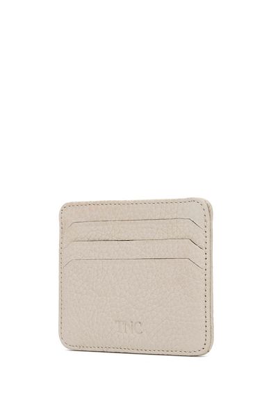 Tamer Tanca Unisex Genuine Leather White Card Holder