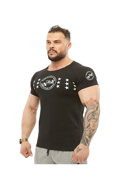 Big Sam Slim Fit Black Stretch T-Shirt 2798