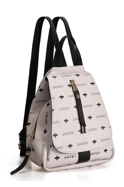 Lucky Bees Gemusterter Damenrucksack