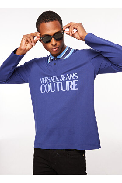 VERSACE JEANS COUTURE Lacivert Erkek Polo T-Shirt 75GAGT04CJ01T238