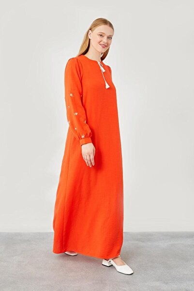 Levidor Φόρεμα Coral Garni με κεντημένα μανίκια και δέσιμο με σχοινί