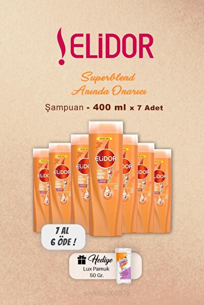 Elidor 7 AL 6 ÖDE Elidor Anında Onarıcı Şampuan 400 ml, Pamuk Hediyeli