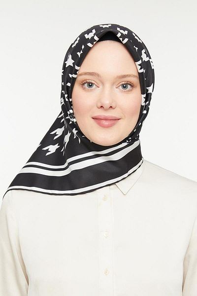Levidor Φουλάρι μαύρο Twill Pure Silk