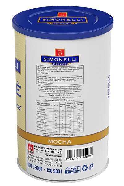 Simonelli Ice Coffee Mocha 1000g Teneke