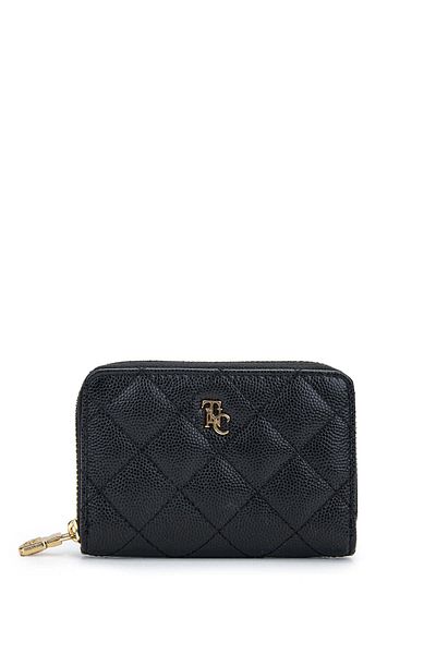 Tamer Tanca Unisex Genuine Leather Black Caviar Wallet Wallet
