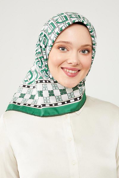 Levidor Σμαραγδένιο Lvd Printed Trend Twill Κασκόλ