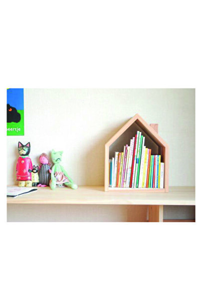 hommy Suna Doğal Masif Ahşap Montessori Kitaplık