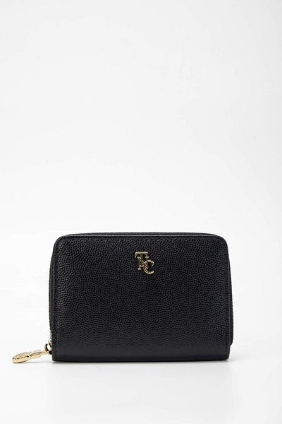 Tamer Tanca Women's Genuine Leather Black Caviar Wallet Wallet