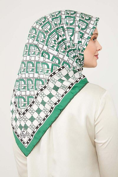 Levidor Σμαραγδένιο Lvd Printed Trend Twill Κασκόλ