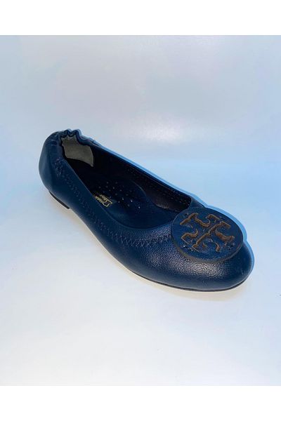 stok83 Balerini de damă bleumarin din piele naturală 8311