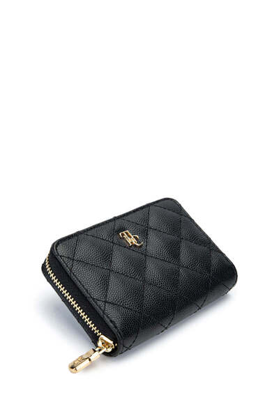 Tamer Tanca Unisex Genuine Leather Black Caviar Wallet Wallet