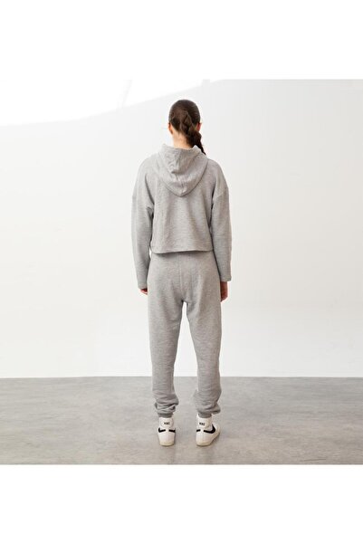 Nors Bolthor Капюшонний кроп-светр світло-сірий меланж