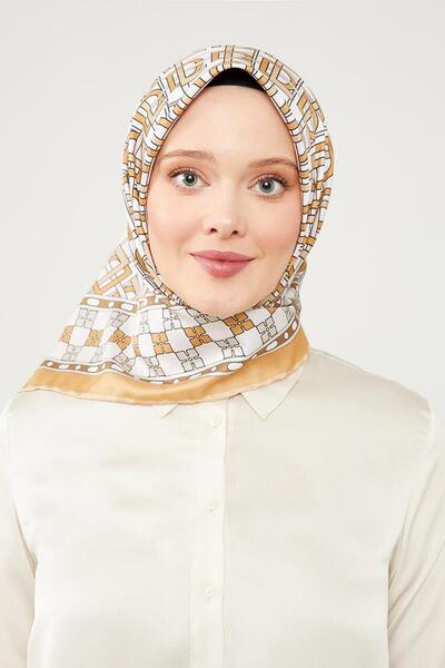 Levidor Gold Lvd Baskılı Trend Twill Eşarp
