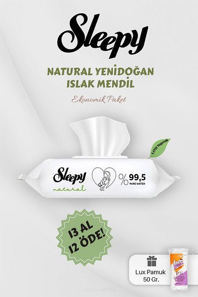 Sleepy Newborn 90's Wet Wipes BUY 13 GET 12 Pay Gift
