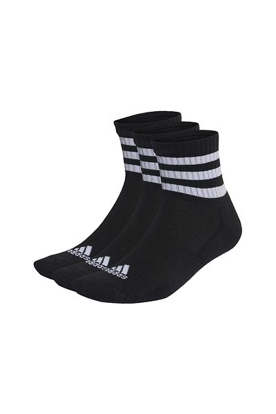 adidas adidas Unisex Quartersocken, 3er Pack - 3-Stripes Cushioned Sportswear Mid-Cut Socks, Logo, Streifen