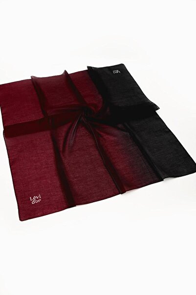 Levidor Burgundy-black Color Transitional Amber Scarf