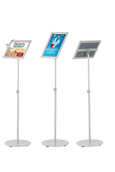 ÖzgürceSeç Телескопична едностранна табела за меню A3 (30X42) сива