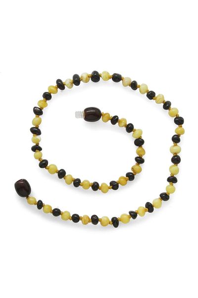 Tesbihane Multicolored Special Series Natural Drop Amber Stone Baby Teeth Necklace