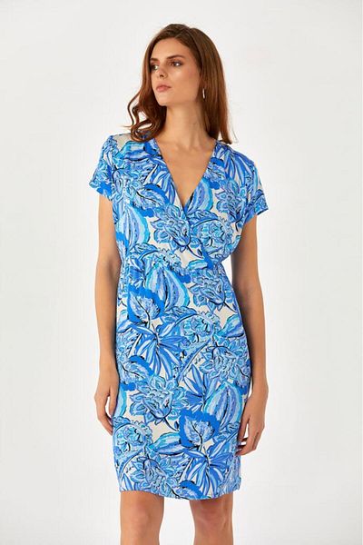 İKİLER Rochie cu model cu mâneci mini cu guler dublu 024-4011