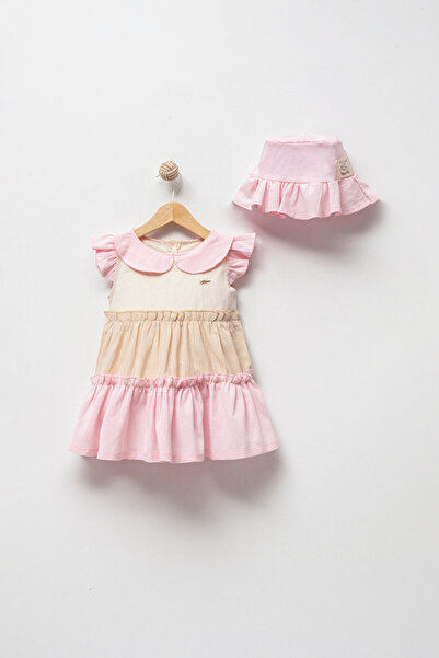 Jikko Baby Baby Girl Muslin Dress with Hat 3509