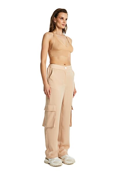 Batik Bej Kargo Cep Pantolon