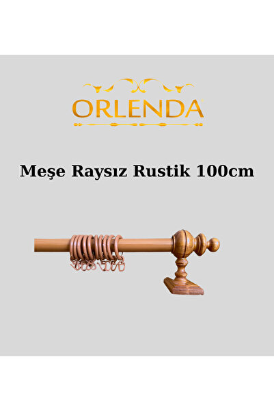 Orlenda Suport pentru perdele rustic - Suport pentru perdele rustic cu două țevi - Suport pentru perdele rustic de tăblie dezasamblat 100 cm