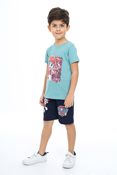 e-çocuk 2020 Boy's Set - Paw Petrol Printed Top and Bottom Set