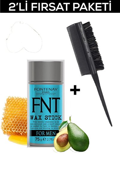 Fontenay Hair Wax Stick 75gr For Men + Profesyonel Topuz Krepe Şiş Tarak 3043...