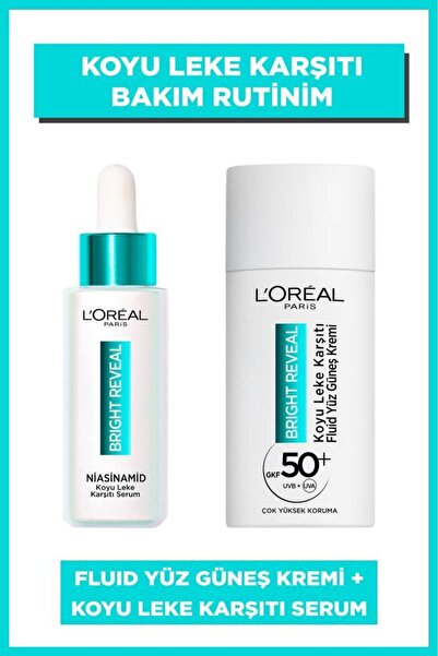 L'Oreal Paris BRİGHT REVEAL SKİN BRİGHTENİNG SERUM AND FACİAL SUNSCREEN SET D...