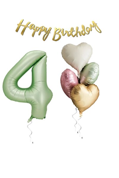 BEST PARTİ DOĞUM GÜNÜ PARTİ SÜSLERİ بالون قلب عيد ميلاد سعيد باللون الأخضر ال...