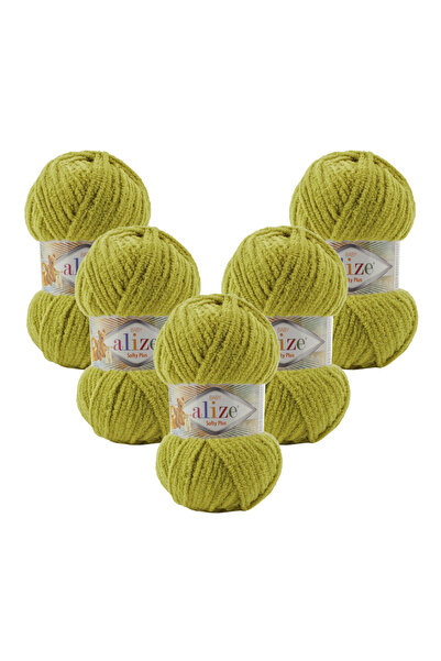 Alize Softy Plus 5-Piece 11 Green Hand Knitting Yarn
