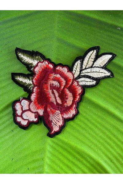Gönülden Tasarım 13X10 CM FERĂȚĂ ADESIVĂ BRODARE FLORE ARMĂ PATCH CUSUT HOBIE ACCESORIUM