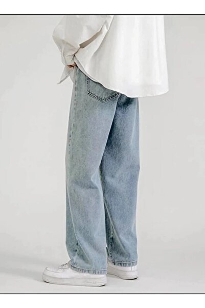 carwin Erkek Baggy Buz Mavisi Jeans Denim Kot Pantolon