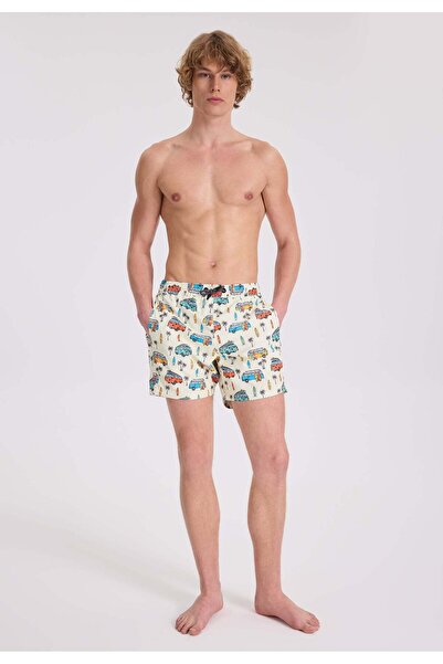 WESTMARK LONDON Білий мінівен з принтом, чоловічі шорти Regular Fit WMICON