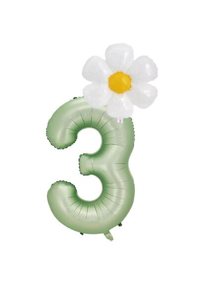 BEST PARTİ DOĞUM GÜNÜ PARTİ SÜSLERİ مجموعة بالونات من رقائق الأرقام والبابونج...