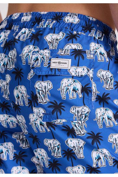 WESTMARK LONDON Ανδρικό μαγιό με στάμπα Blue Elephant Regular Fit WMANIMAL
