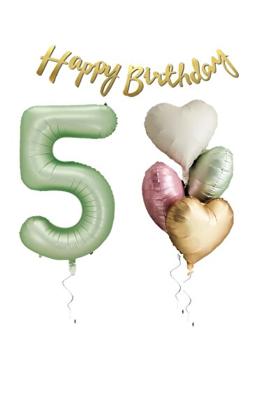 BEST PARTİ DOĞUM GÜNÜ PARTİ SÜSLERİ بالون قلب عيد ميلاد سعيد باللون الأخضر ال...