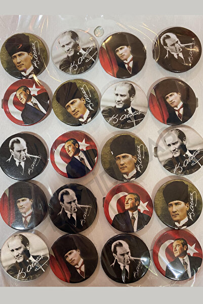 Parti dolabı 20 Adet 23 Nisan Mustafa Kemal Atatürk Yaka Rozeti 23 Nisan 19 Mayıs Okul Çocuk Yetişkin Rozet