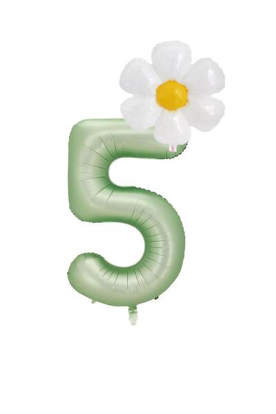 BEST PARTİ DOĞUM GÜNÜ PARTİ SÜSLERİ مجموعة بالونات من رقائق الأرقام والبابونج...