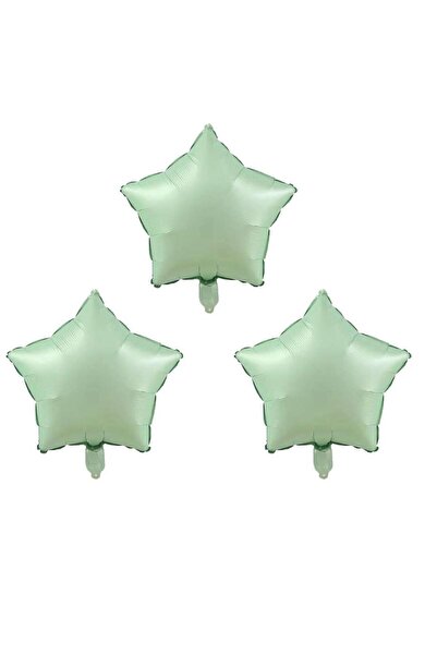 BEST PARTİ DOĞUM GÜNÜ PARTİ SÜSLERİ Water Green Color Star Foil Balloon 45 cm...