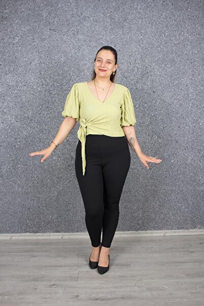 Truva XXL Μπλούζα από ύφασμα μεγάλου μεγέθους με πλαϊνά κορδόνια που δένουν το σώμα, πολύχρωμη B085