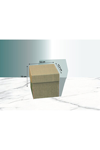 BAŞAK YEŞİL DESENLİ KÜÇÜK BOY HEDİYE KUTUSU