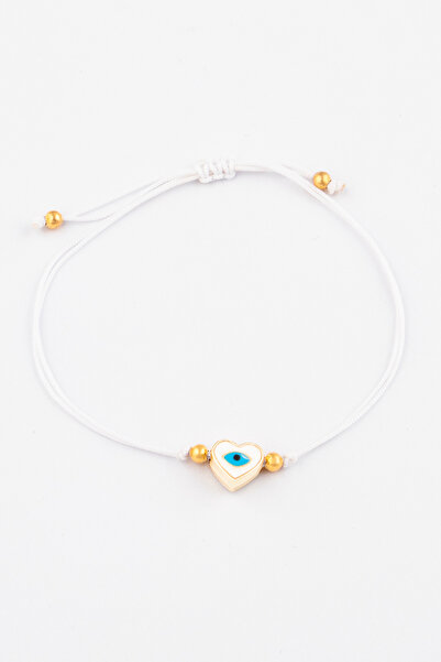 Sortie Aksesuar Macrame Rope Bracelet - Evil Eye Bead, Eye and Heart Figure, ...
