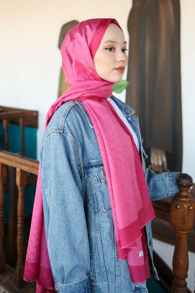 Hint İpek Monogram Shawl MONOV08-15