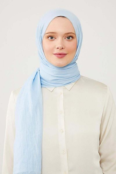 Levidor Baby Blue Crinkle Fabric Σάλι Χαβάης