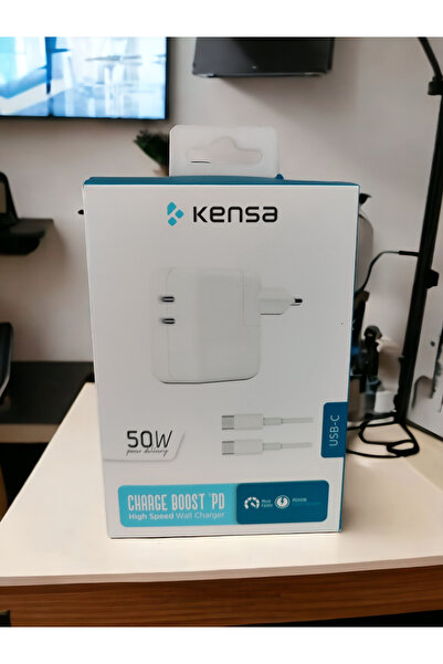 Kensa Yeni Nesil Çift Çıkışlı Typc-e Şarj Cihazı 50w Hızlı Iphone Uyumlu