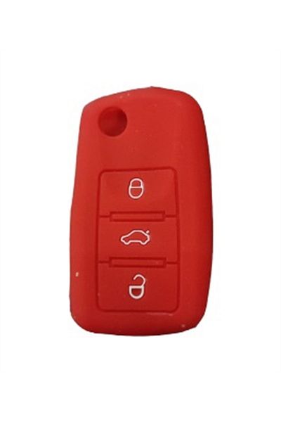 OTOMOR AKSESUAR RED CAR CONTROL CASE WITH SILICONE STYLISH VOLKSWAGEN COMPATIBLE AND UNIVERSAL
