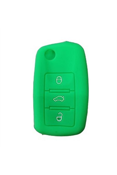 OTOMOR AKSESUAR GREEN CAR CONTROL CASE WITH SILICONE STYLISH VOLKSWAGEN COMPATIBLE AND UNIVERSAL